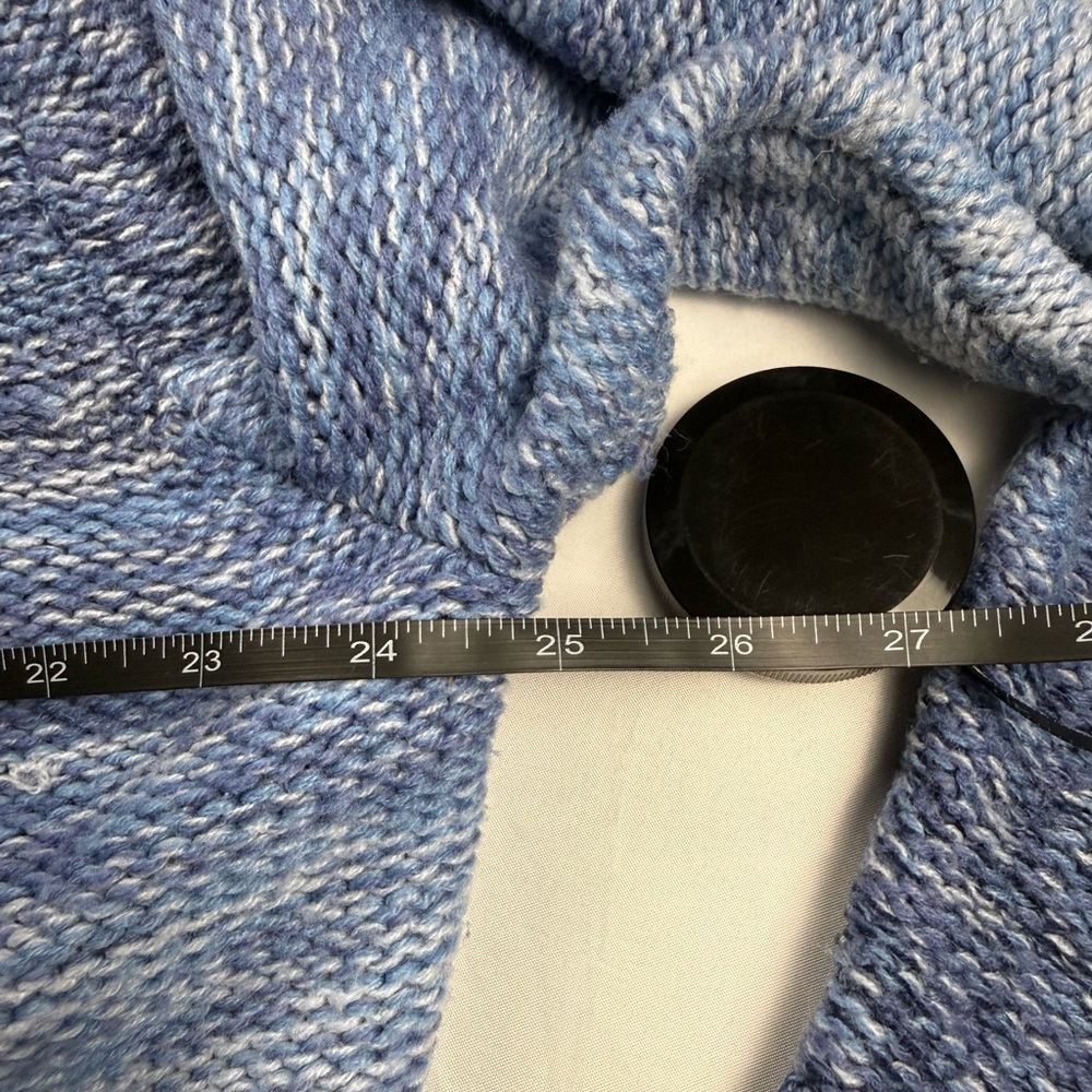 Indigo Great Northwest Cardigan 3X Plus Blue Chunky Knit Open Front Cozy Sweater - Picture 8 of 10